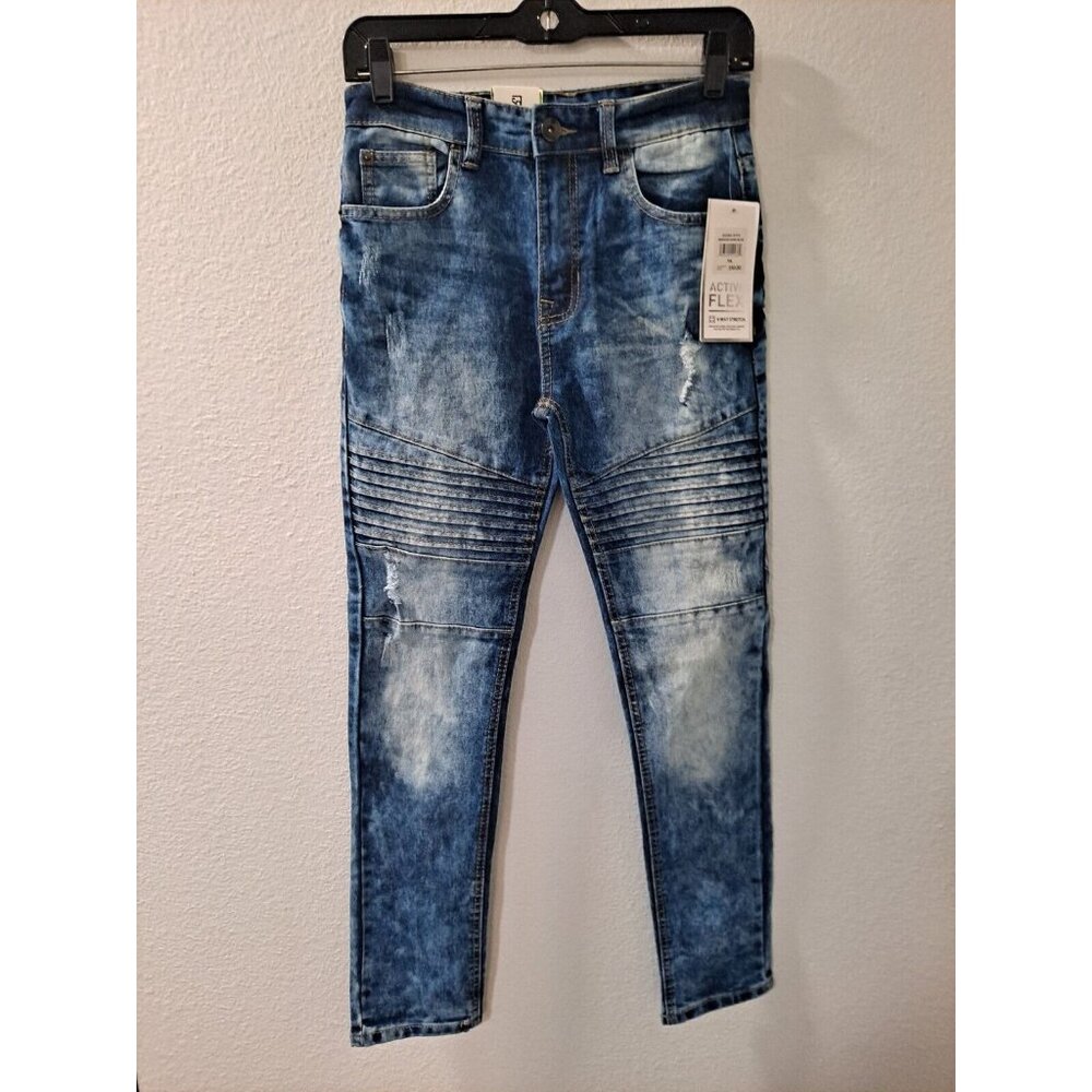 NWT Sp Essentials Active Flex Women Distressed Trendy Stylish Jeans, Size 16